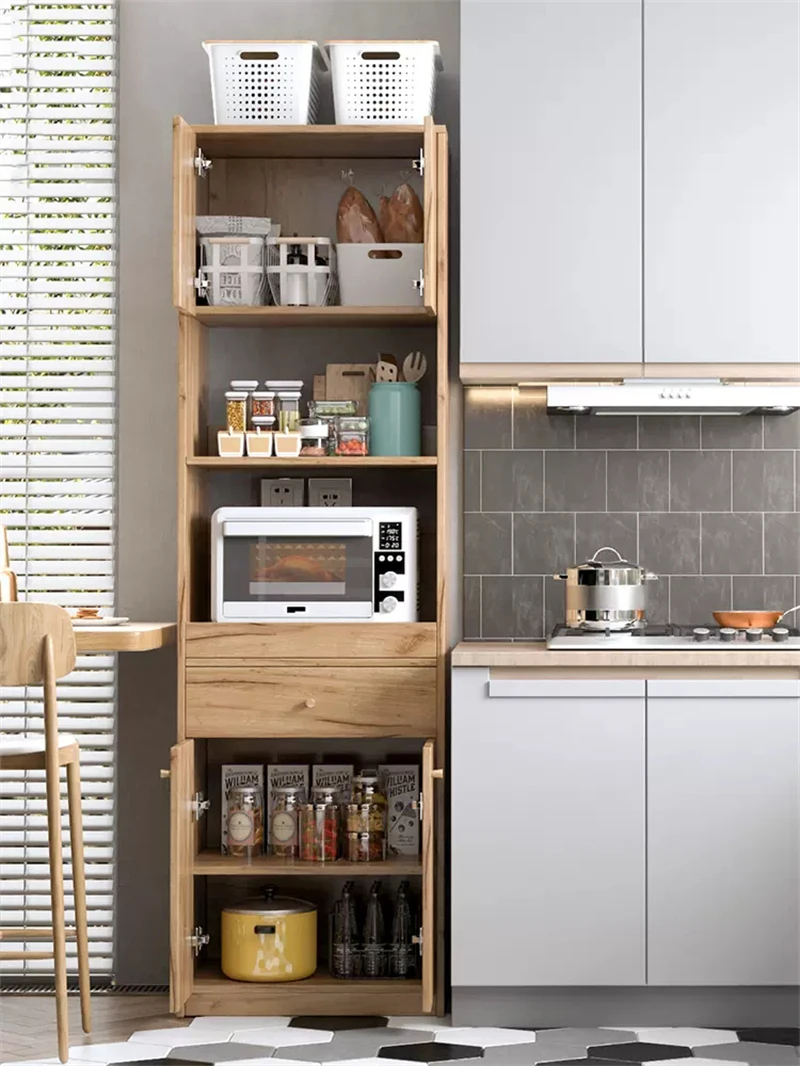 Kitchen Cabinet Auxiliary Buffet with 3Door Cabinet Adjustable Shelf Drawers and Shelves