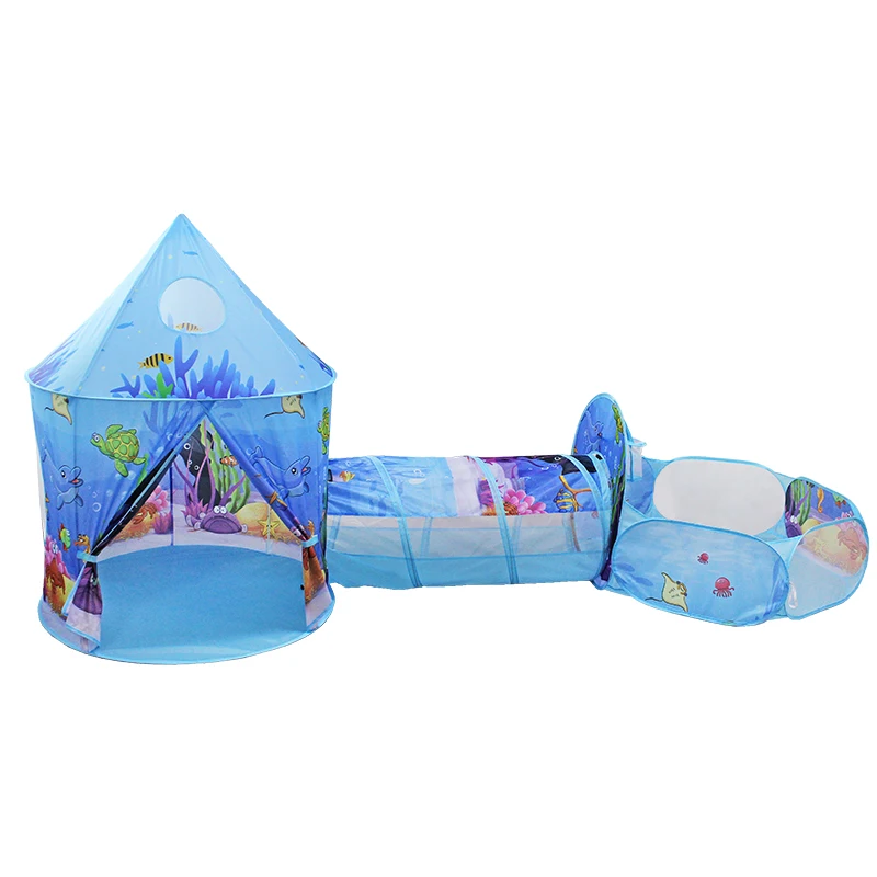 colorful play kids tent kids play tunnel set Children ocean style playing toys tent