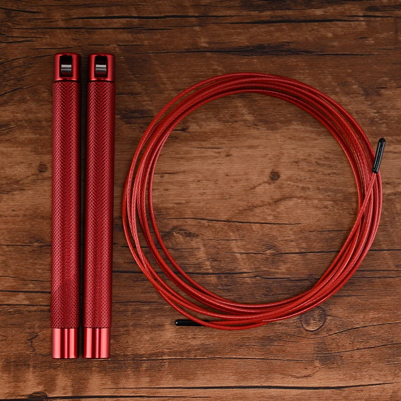 High speed dual bearing system aluminum handles jump rope for cross fit