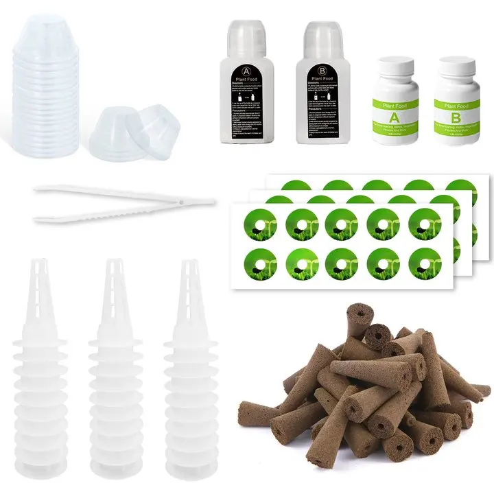 Аксессуары для гидропоники набор Аэро садовых капсул семян включая корзины выращивания прозрачные изоляционные крышки губки растений
