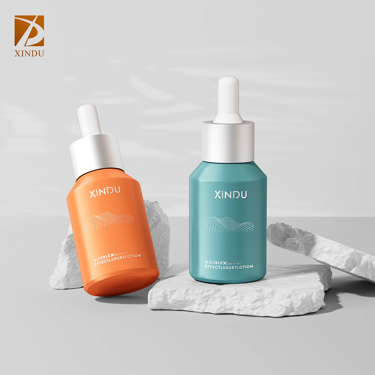 glass bottle with dropper 60ml 30ml for custom dropper bottle packaging Face Serum Slanted shoulder Bottle