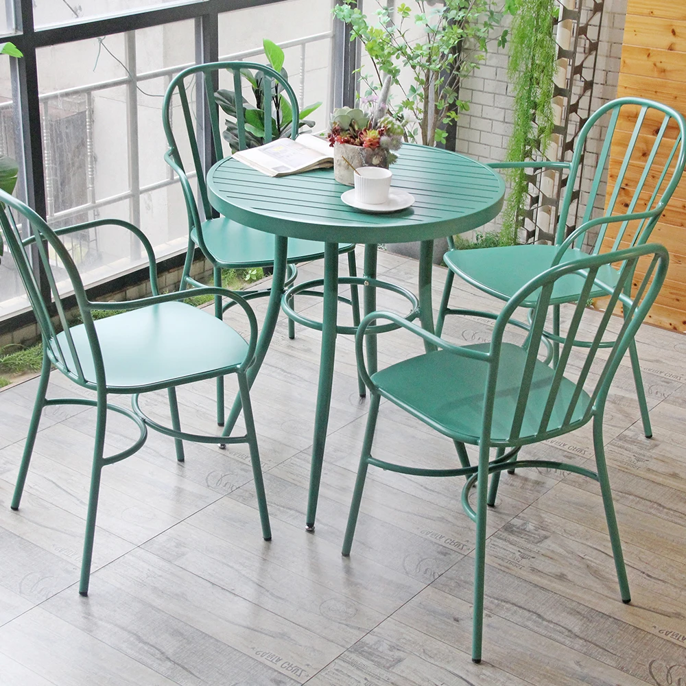 Stackable Colorful Outdoor Furniture Fashion Single Garden Oem Style Packing Modern Metal Chair