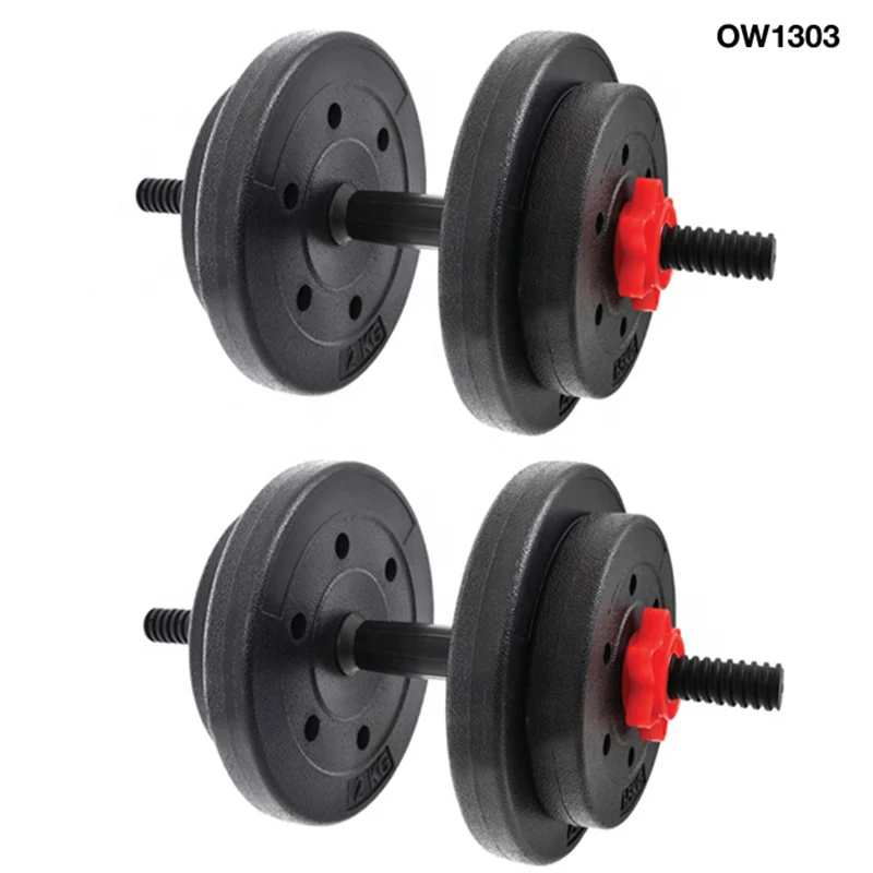 15KG Vinyl Cement  Dumbbell Set for Home Use