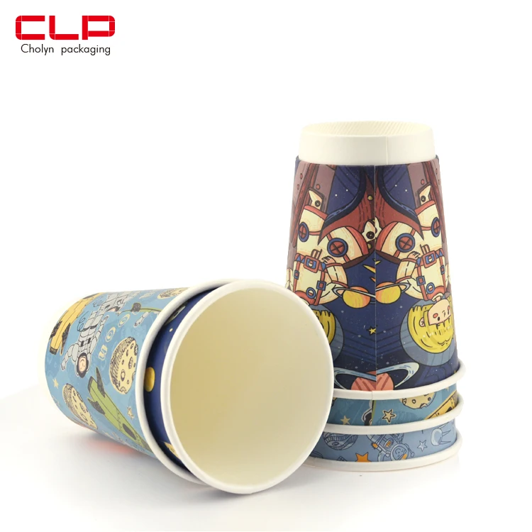 Custom Logo Pattern Disposable Paper Single And Double Wall 8oz 12oz 16oz Coffee Cup With Optional Lid And Straw