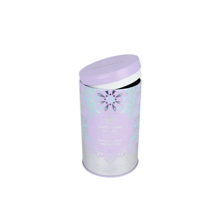 Жестяная круглая коробка с чайными листьями емкостью 250 г