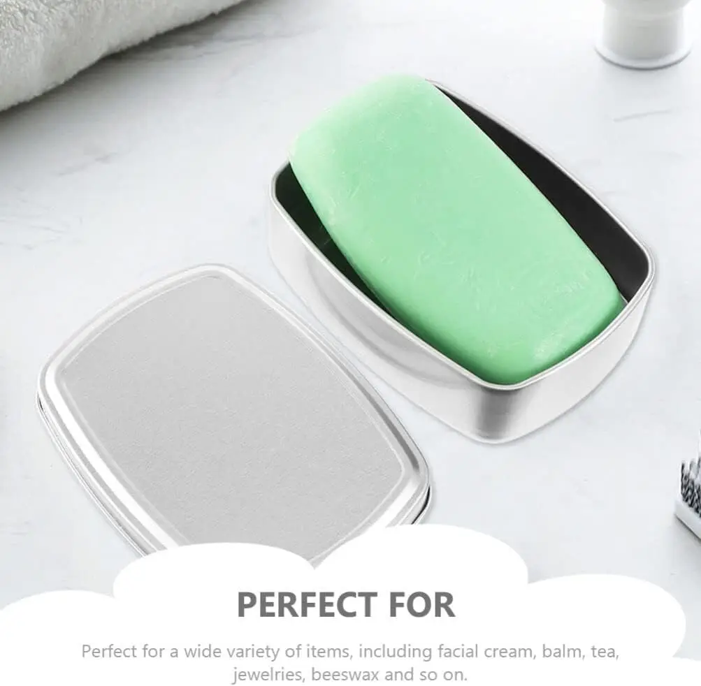 Recyclable Silver Color Square Tin Box Empty Metal Tin Can Metal Tin Aluminum Can For Soap Packaging