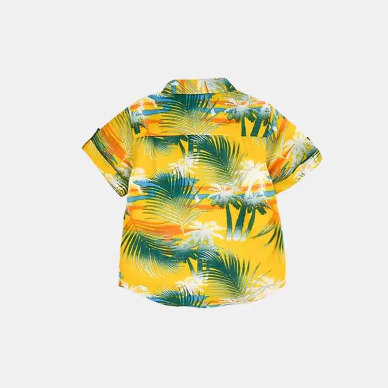 Cheap hawaiian shirt child 6 months to 4 years summer toddler Kid Baby Boy Beach short sleeve shirt beach baby boys floral shirt