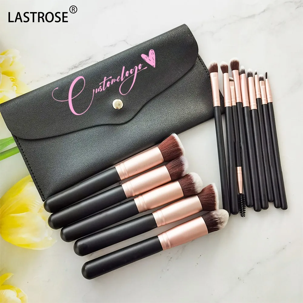 Makeup Supplier 14pcs Brush Set High Quality Vegan Cruelty Make Your logo Professional Private Label Luxury Makeup Brushes