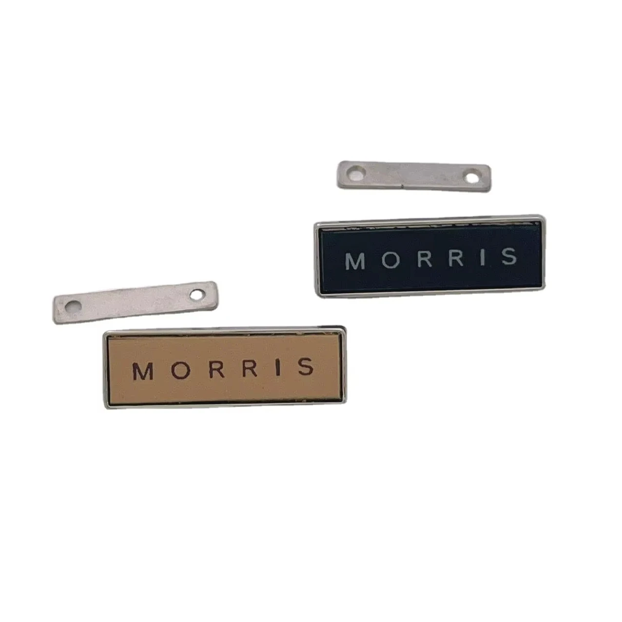 High Quality Customized Brand Logo Engraved round Design Custom Metal Labels for Garments