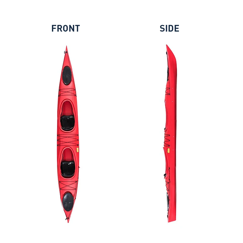 Sea kayak Rapier two person 2 plastic with paddle sit in rowing boats for ocean kayak suitable for most normal people have fun