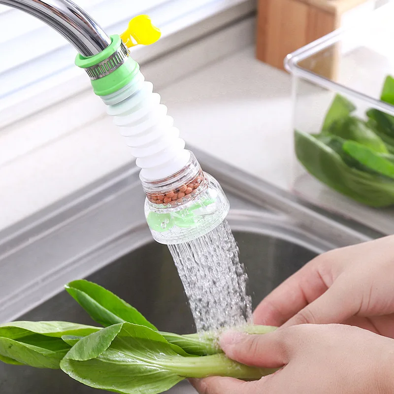 360 Degree Water Filter Faucet Extender Water Saving Splash-proof Kitchen Faucets Water Filter Cartridge And Carbon Block