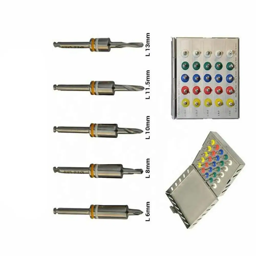 
Conical Drills Kit 25 pcs Set with stoppers Dental Implant Guided Surgery Dental Implants Kit ( BY FAITH GROUP) 