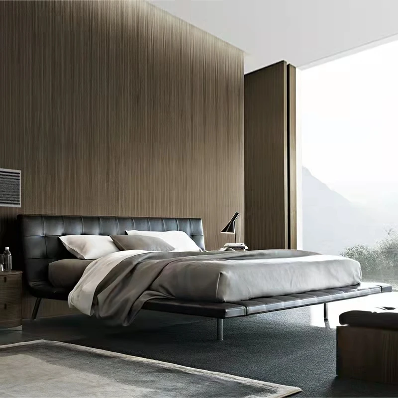 Custom made soft frame bed design modern Italian light luxury wedding hotel bed frame