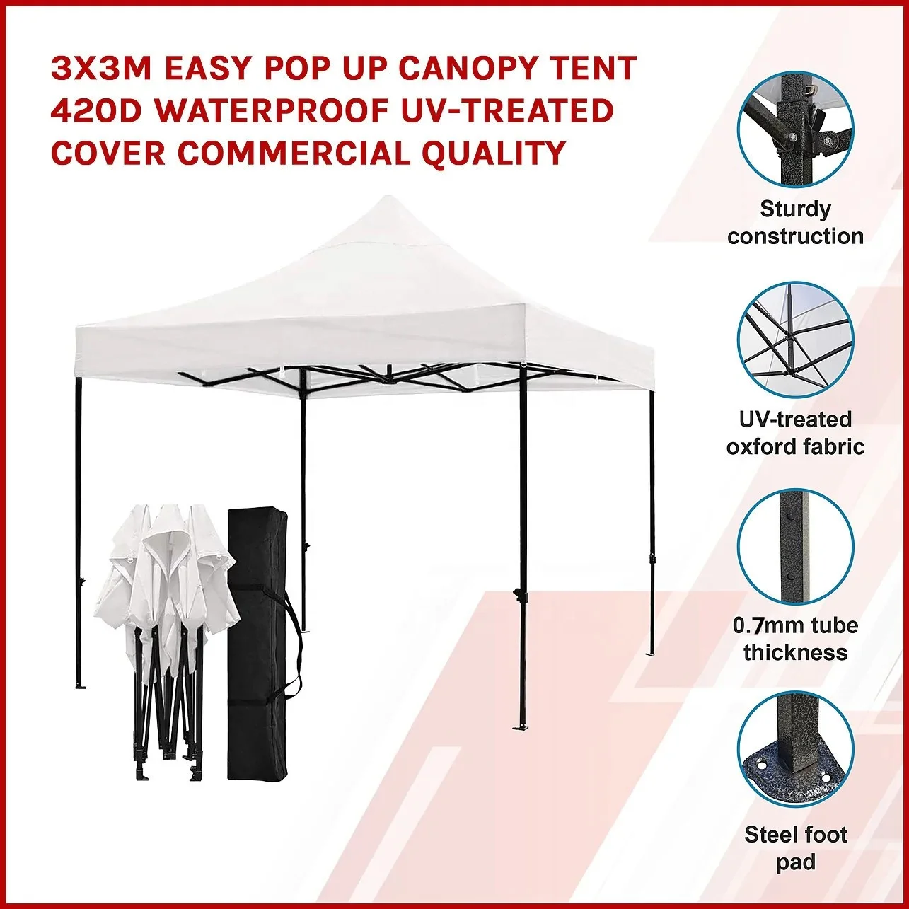 Custom Manufacturer LINYI AKUAN Trade Show Outdoor Gazebo Camping Pop up Tenda Toldo Plegable 3x3 Tent for Events