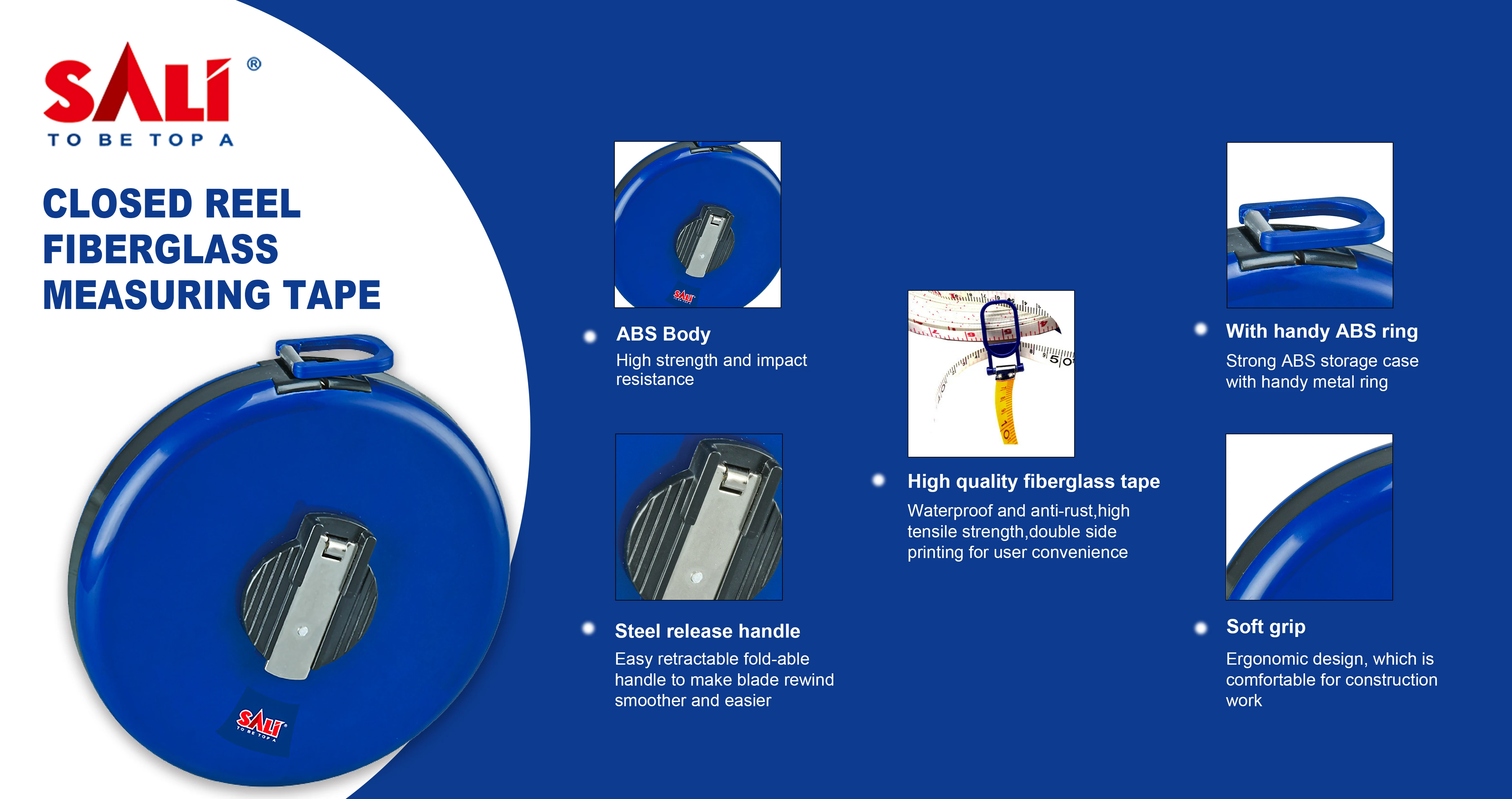 SALI Fiberglass Soft Tape Measure Body Height Distance Measuring Meter Measure Hand Tape-shaped Tape Tools