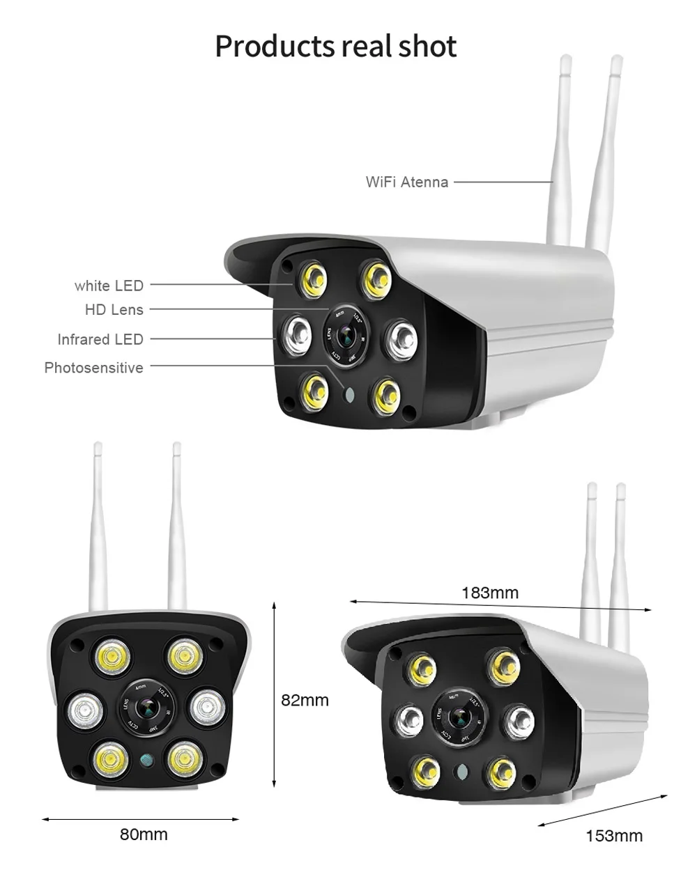 Qearim Xmeye smart home IP66 Waterproof outdoor mini wireless bullet camera icsee 2MP 3MP 5MP HD night vision bullet IP camera