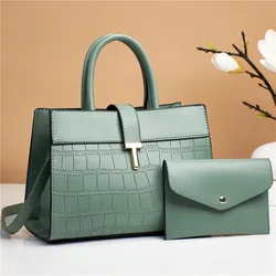 Hot Selling High Quality Two Pieces Travel Shopping Hand Bags Ladies Custom logo Women Shoulder Tote handBag