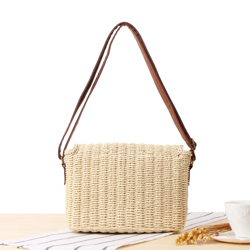 2024 Straw Clutch Purse For Women Woven Rattan Bag Crossbody Wallet Handbags Shoulder Tote Bags for Summer