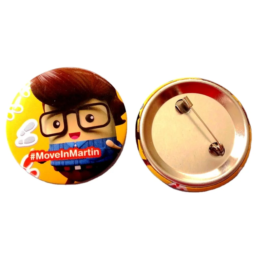 Wholesale Promotion gifts Tinplate badge round shape paper button badge