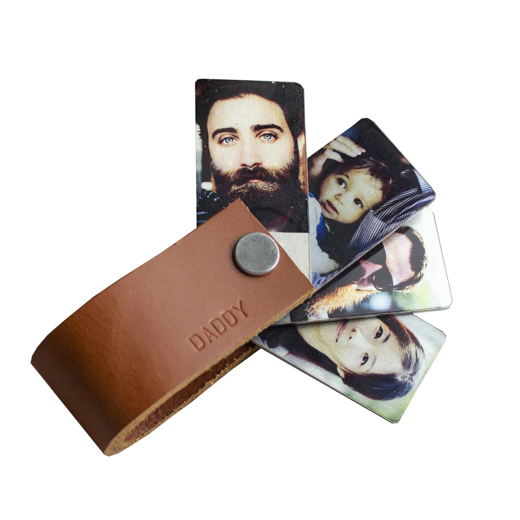 Personalized Photo Keychains Custom Leather Keychain with Picture Mini Photo Album Keychain Customized Gifts