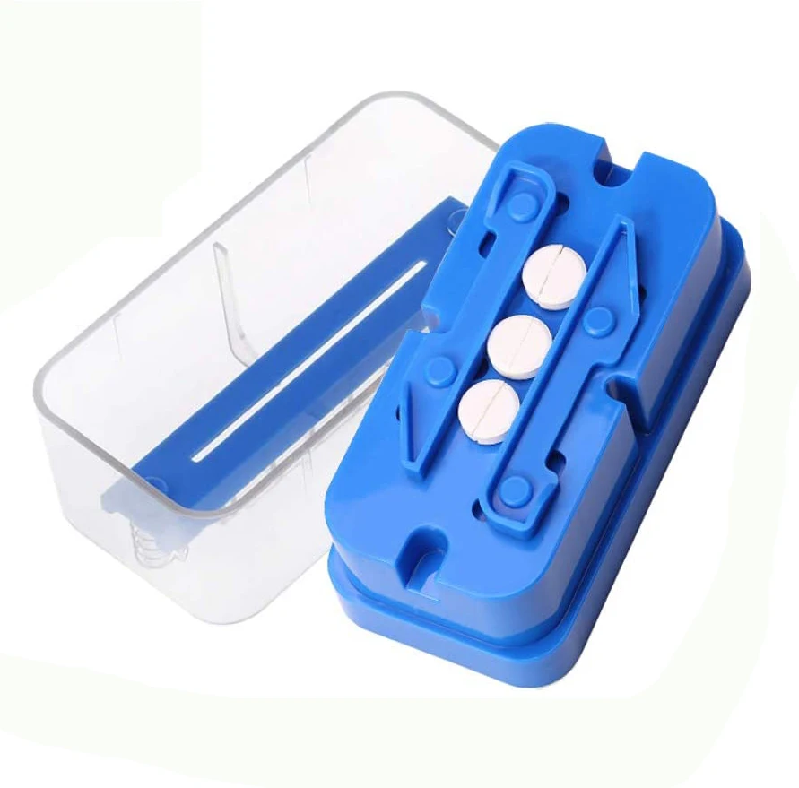 Multifunction Plastic Pill Organizer with Cutter Pill Splitter