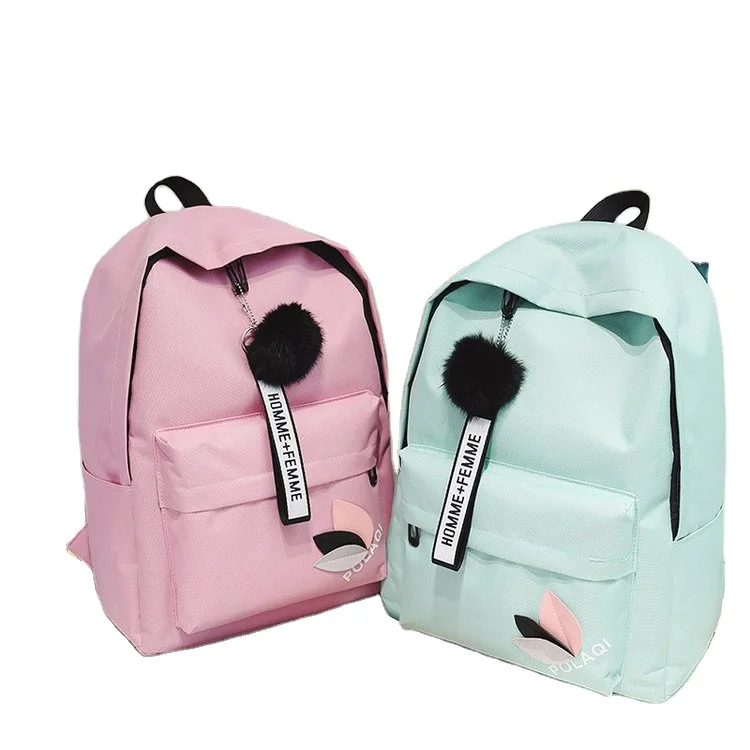 Fashion leaves shoulder bag female 2024 junior student high school backpack bags Korean version simple large capacity travel bag