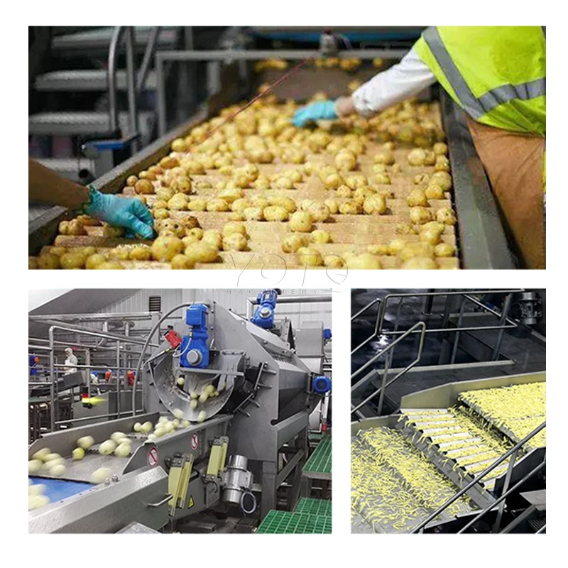 Factory Machinery Fully Automatic Baked Potato Processing Plant Potato Chips Production Line Frozen French Fries Making Machine