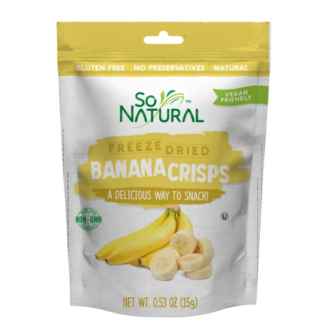 So Natural Crispy Banana Freeze Dried Banana Crisps