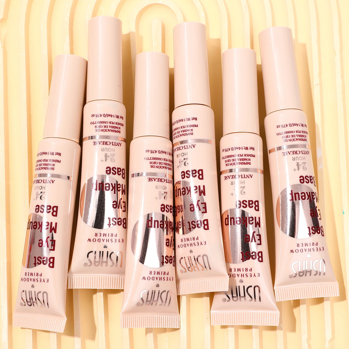 USHAS OEM/ODM Custom  Wholesale  Skin- friendly Hot selling Long-lasting, not take off makeup waterproof eyeshadow eye primer