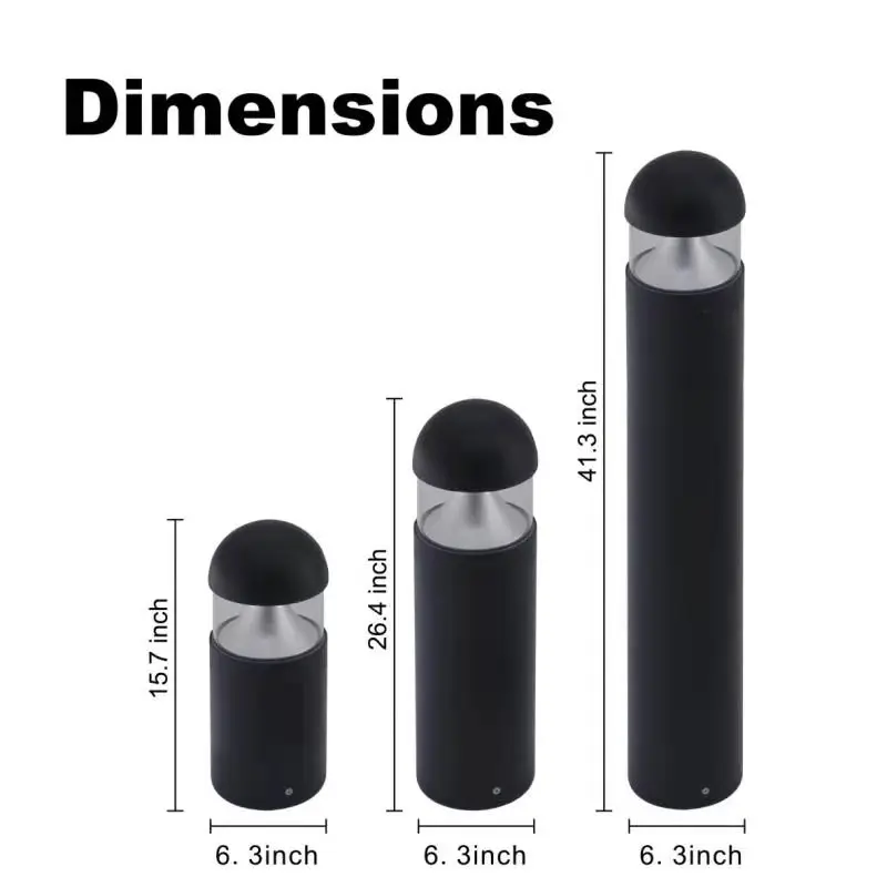 landscape modern bollard lights led garden light 25W LED Outdoor Bollard outdoor