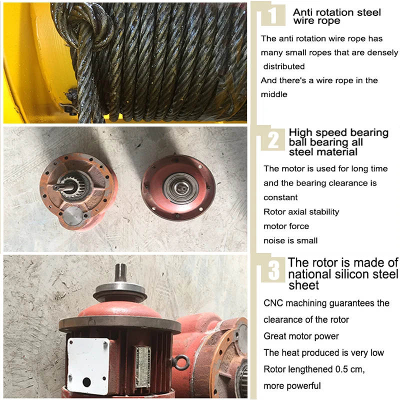 CD1 Type Aluminum Shell Electric Winch 2 Ton Capacity 220v 380v Mini Electric Winch for Manufacturing Plant