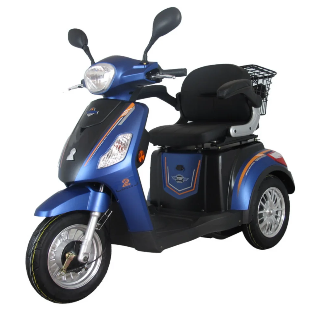 500W 800W Fat body shopping scooter hard mobility Handicapped with bucket travel Electric fashion Tricycles three wheels scooter