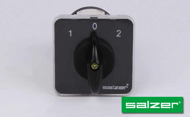 Salzer SAB16 16 Amp 1-0-2 3pole 3position 61027 Rotary Switch Cam Switch manual change over switch metal shaft CE Approved