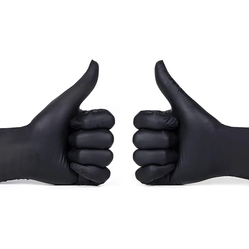 
Compound Nitrile Gloves Non-medical Kitchen Food Processing Cleaning Industry Powder Free Beauty BLACK Disposable Nitrile Gloves 
