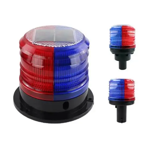 Solar Power LED traffic safety wireless strobe warning light beacon with magnetic base