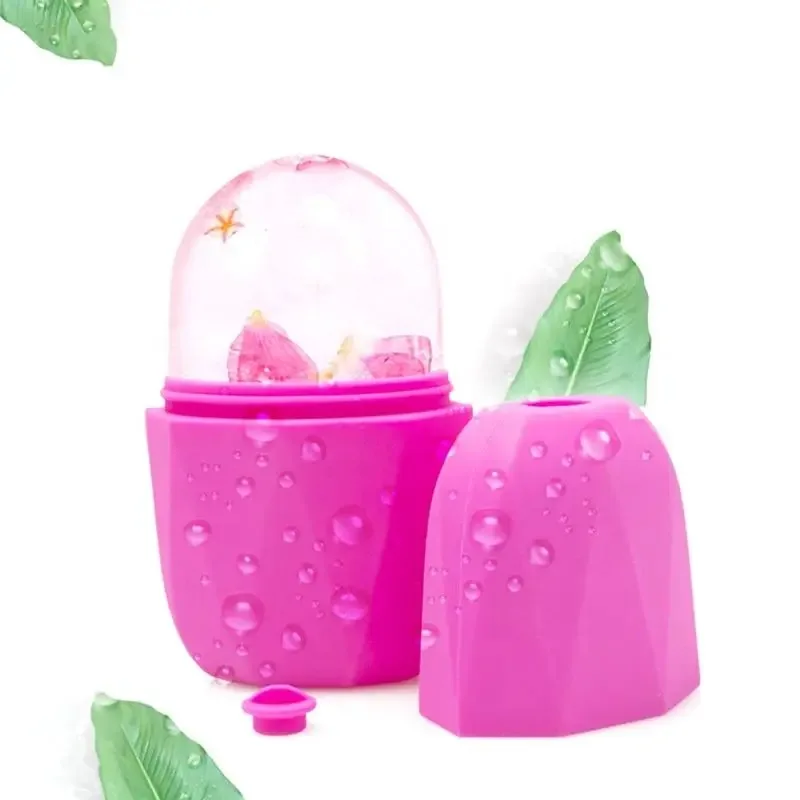 Silicone Mold Custom Logo Massage Ice Face Roller Silicone Facial Cube For Face Neck Skin Care Reusable Ice Mold