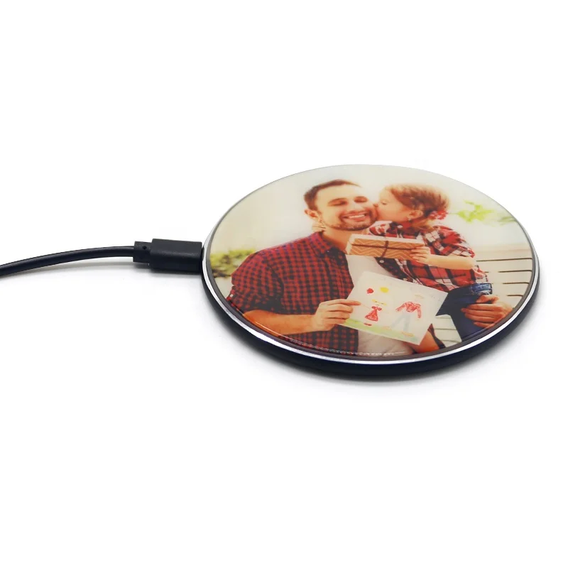New Craft Customized Printing Wireless Charger Sublimation Blank Mobile Phone Wireless Charging