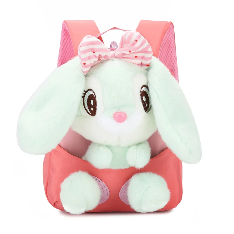 escolar fashion Preschool SchoolBag Animals Rabbit Kindergarten Cartoon School Kids Girl Plush Cute Children Bag Backpack