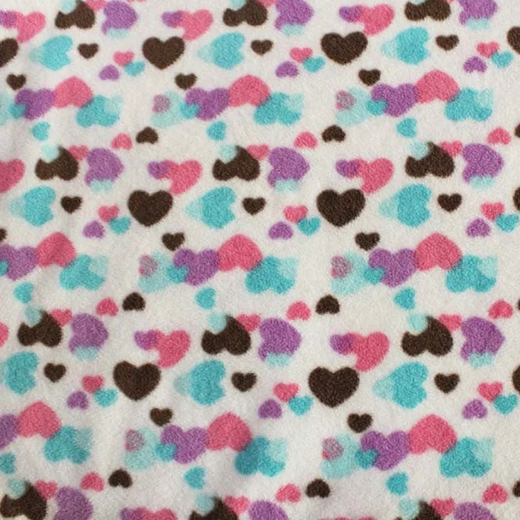 
100% polyester textile fabrics for clothing thermal knitted polar fleece fabric printed 