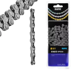 SUMC Bicycle Chain 8s 9s 10s 11s 118L MTB Road Bike Silver Chain Other Bicycle Parts Cycle Chain with missing link