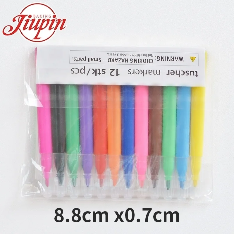 Edible pigment marker food coloring pen edible food pen set edible ink black icing pen cupcakes cookies cakes