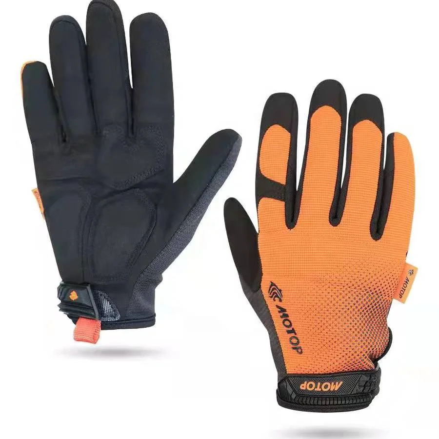 MOTOP Foam Padding Custom Logo Leather Safety Mechanics Gloves