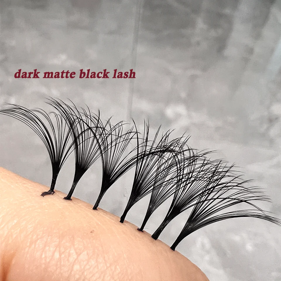 OEM Cashmere wholesale korean pbt fiber J B C D L curl eyelash extension hand made private label volume 12 lines lash extensions
