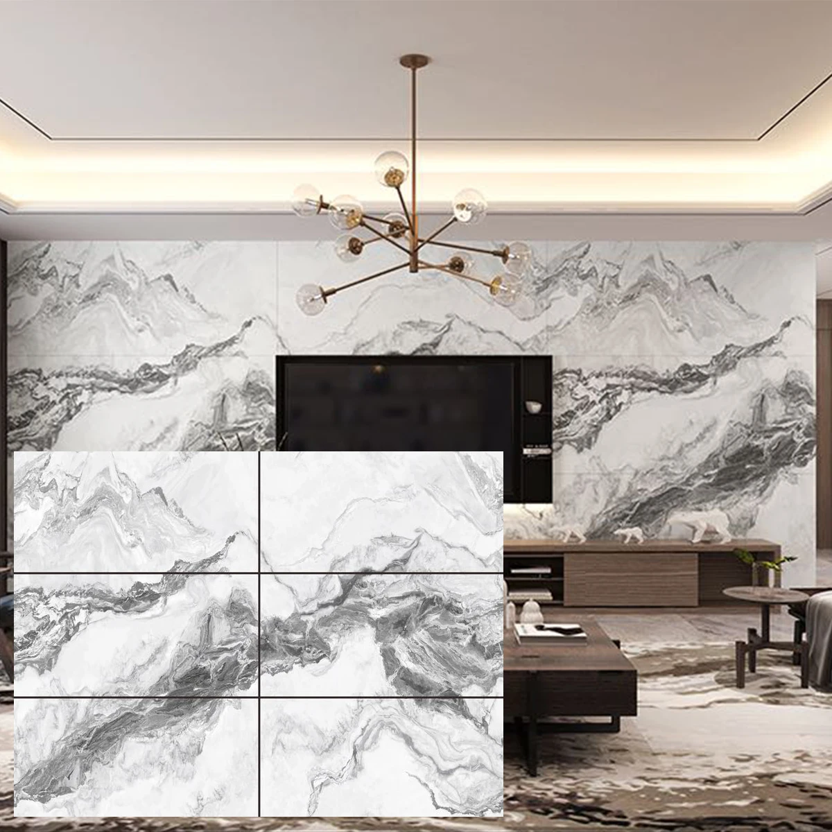 foshan building materials beautiful luxury for villa glazed porcelain and marbles stone ceramic tiles large size