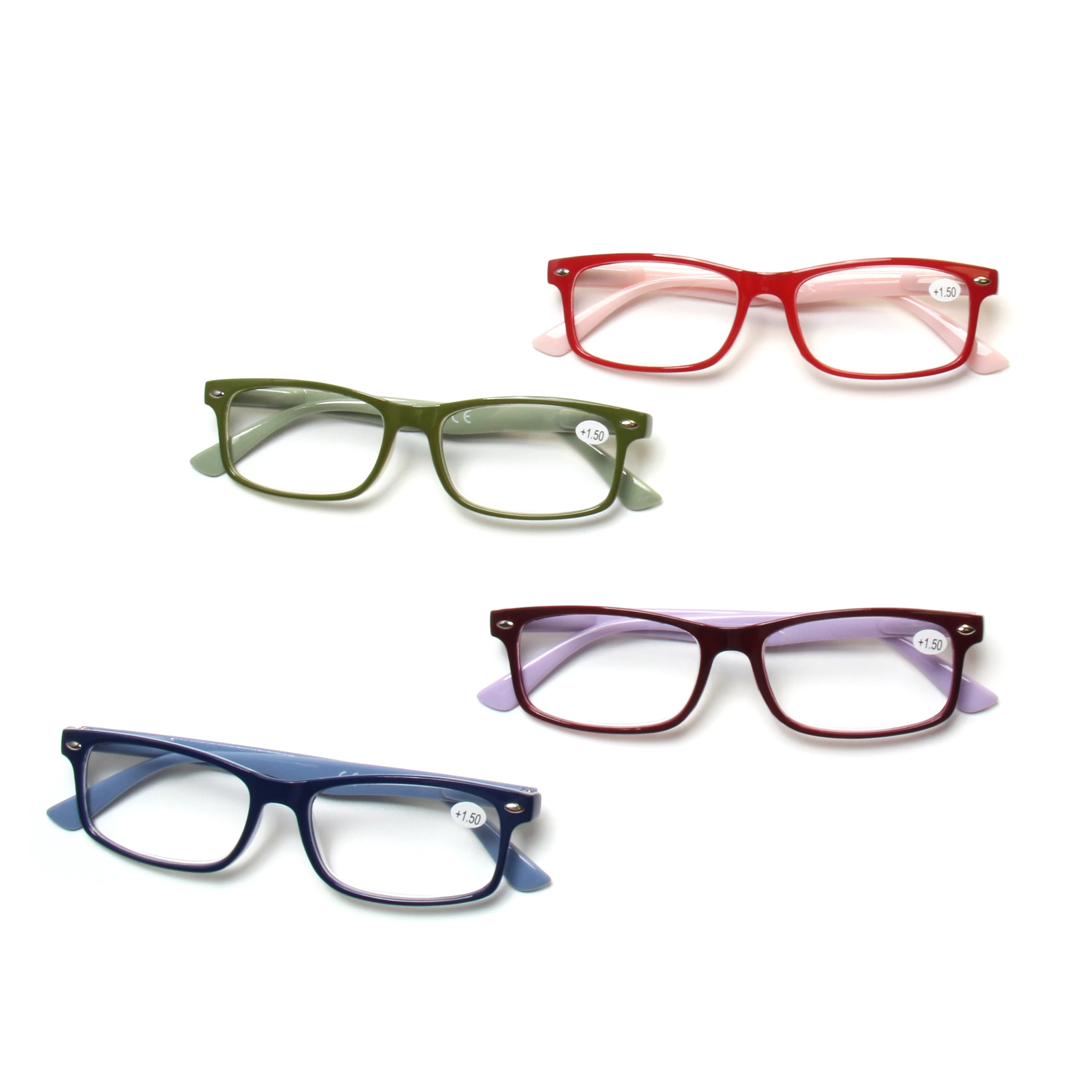 Eugenia Fashion 2022 Rivet Decoration Women Reading Glasses Wholesale PC Blue Female Reading Glasses Custom Logo Made In China