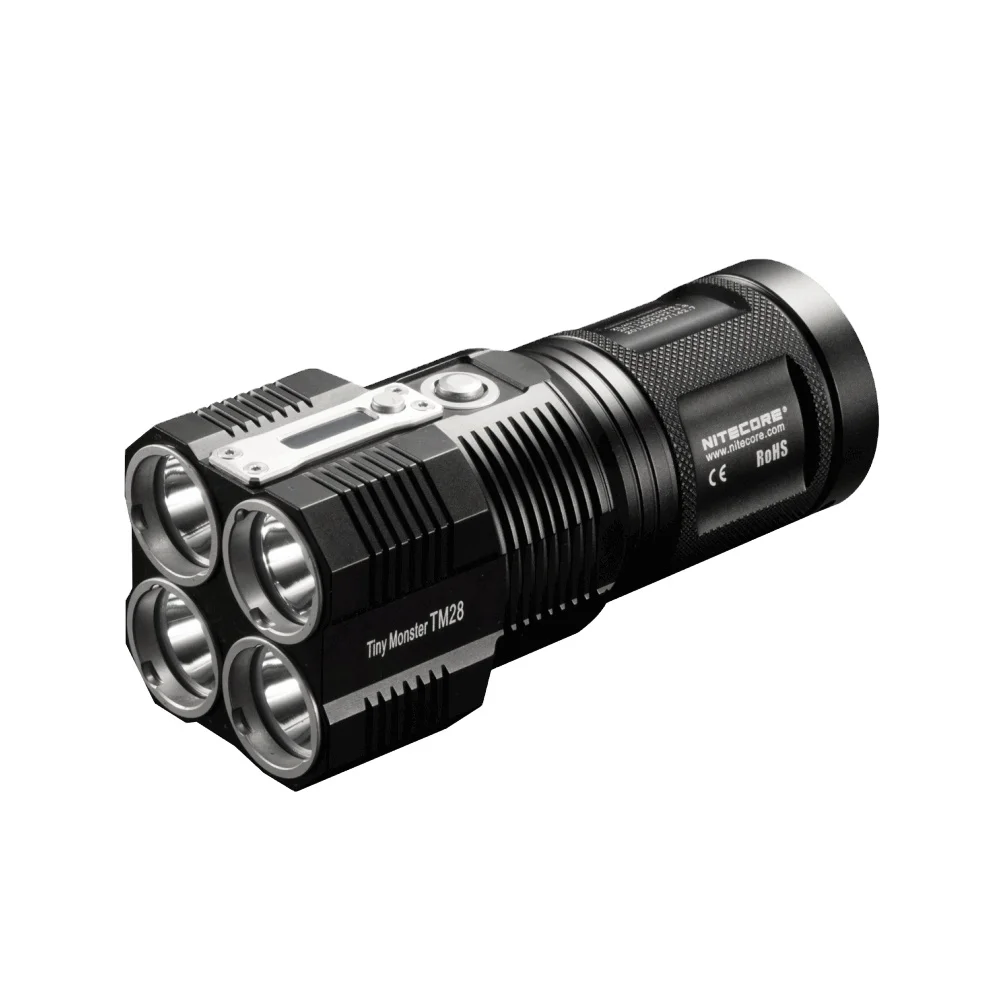 Оригинальный светодиодный фонарик NITECORE TM28 655 лм дальность луча 18650 м с зарядным устройством и 4 шт. литий-ионных батарей 3100
