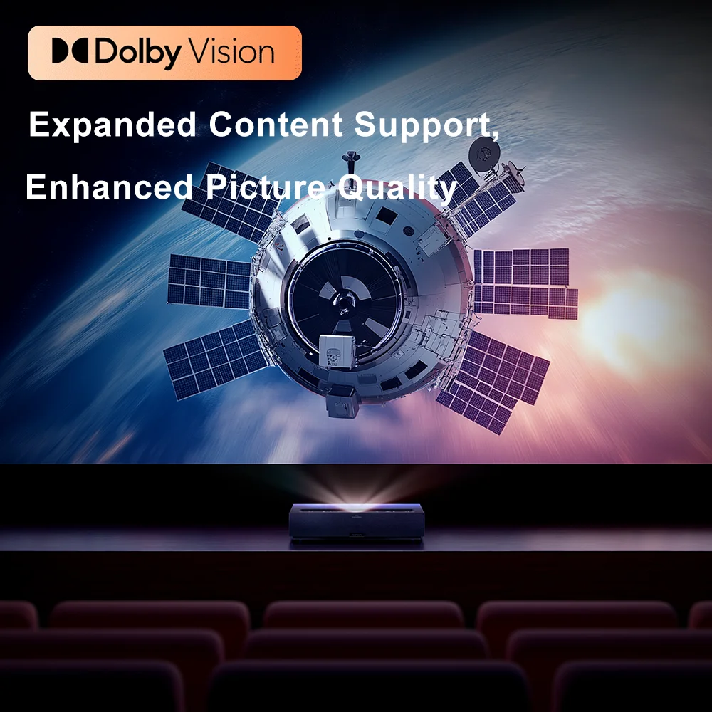 Formovie Theater Premium Google TV 2200 ISO Lumens Native 4K Smart Home Theater Ultra Short Throw DLP 4K Laser Projector