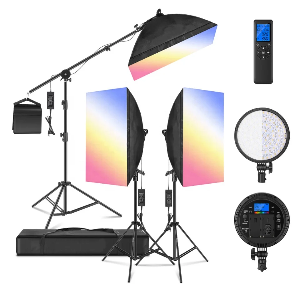 Full Color Photo Panel Light USB Photography Studio RGB Led Video Lighting for photo video camera light kit