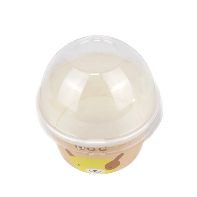 Wholesale 3OZ 5OZ 8OZ Disposable Paper Ice Cream Cup With Dome Lid Custom Paper Cups Bowl For Frozen Yogurt