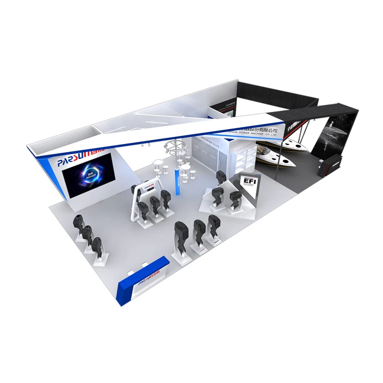 Izexpo TradeShow Booth 30min Easy Build 10X20 Fashion Design Exhibition Booth Custom Led Backdrop Display Stand Exhibition Booth